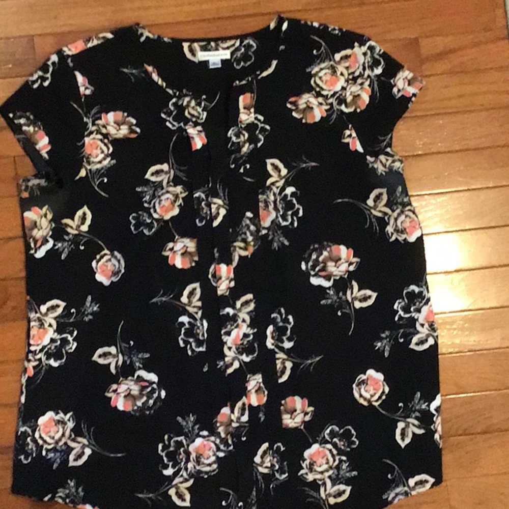 EVAN PICONE Dress plus Croft & Barrow black & Floral blouse - Picture 2 of 7